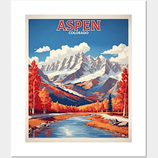 Aspen Colorado United States of America Tourism Vintage Poster Posters and Art